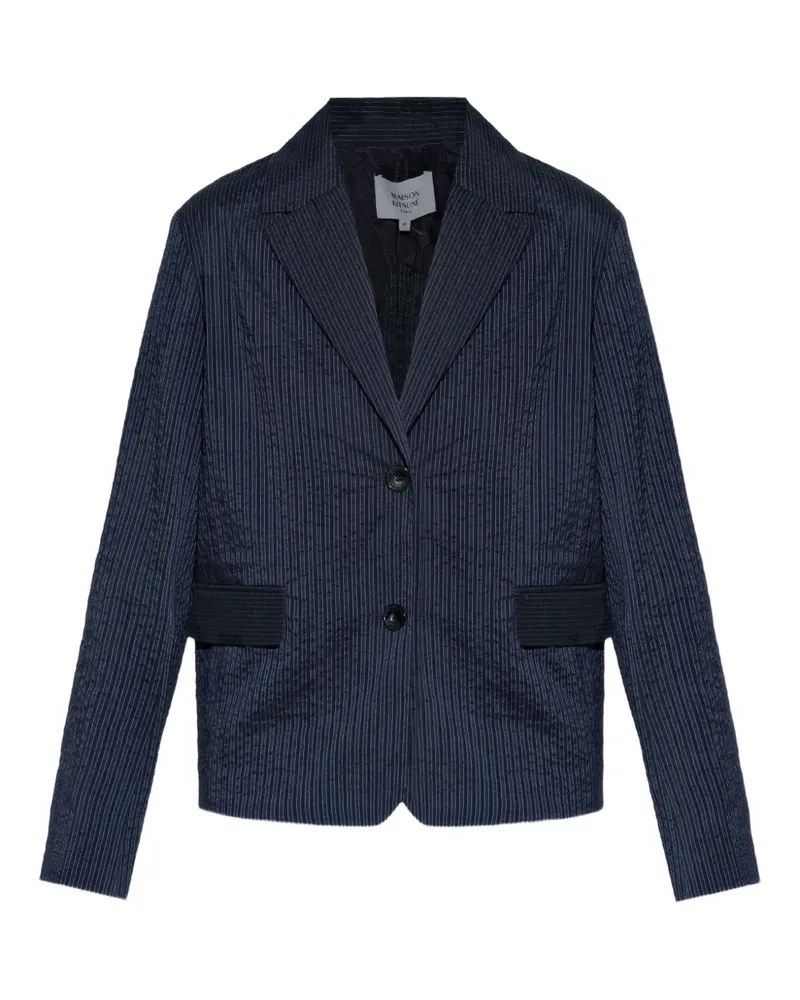 Kitsuné Einreihige Jacke - Blau Blau