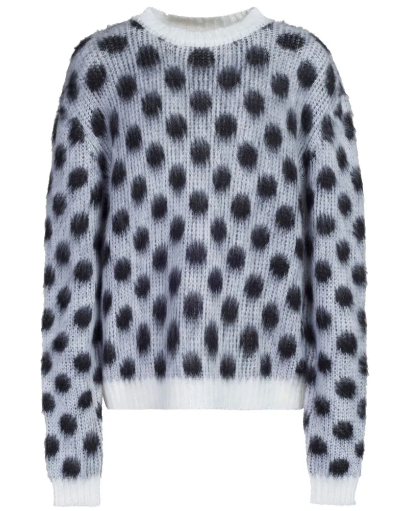 Marni Intarsien-Pullover mit Polka Dots - Schwarz Schwarz
