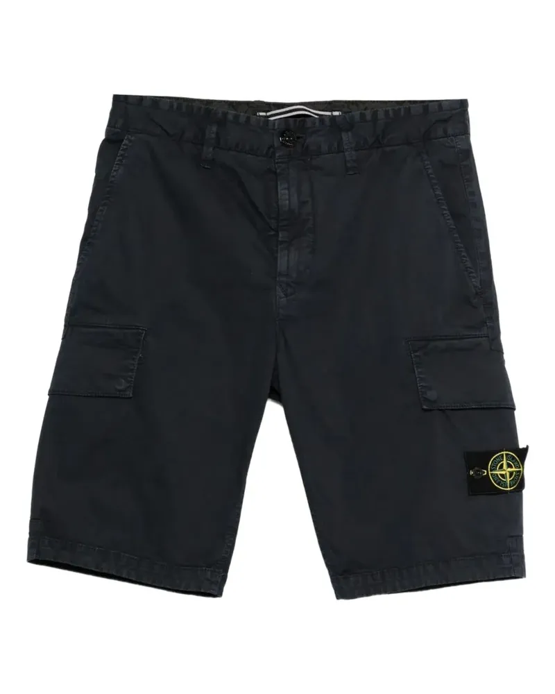 Stone Island Cargo-Shorts mit Kompass-Patch - Blau Blau