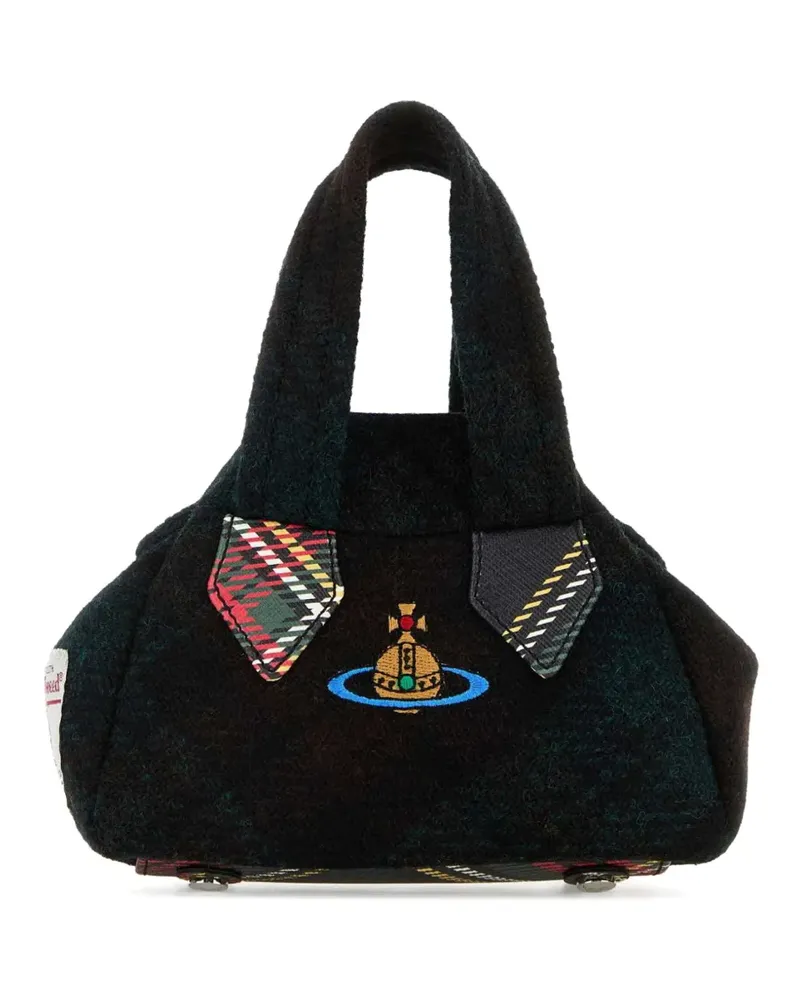 Vivienne Westwood Yasmine Mini-Tote Bag mit Stickerei - Schwarz Schwarz