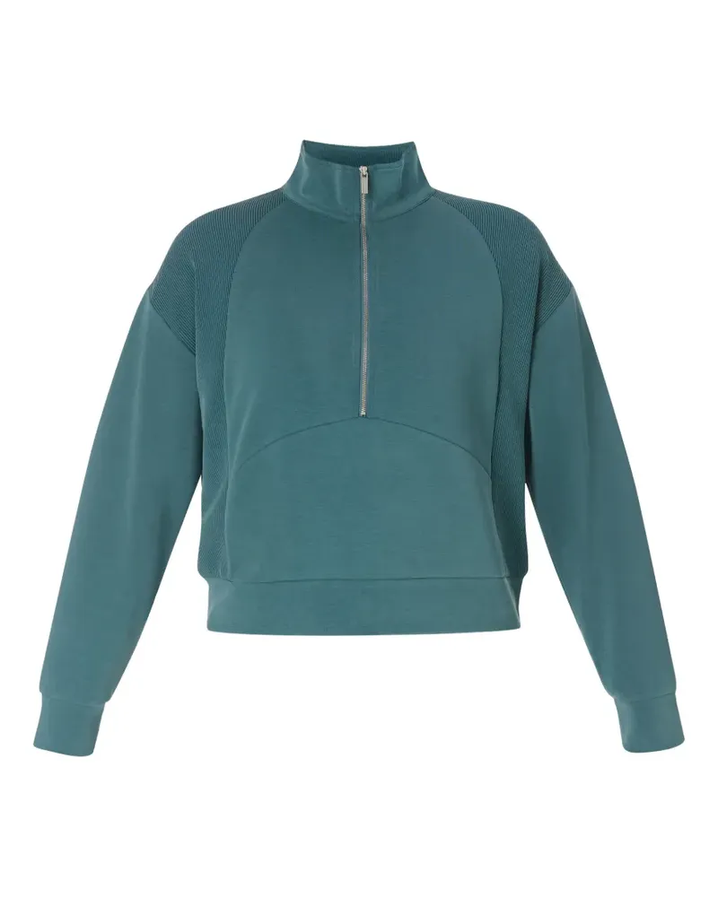 Sweaty Betty Sand Wash Sweatshirt mit geripptem Einsatz - Grün Grün