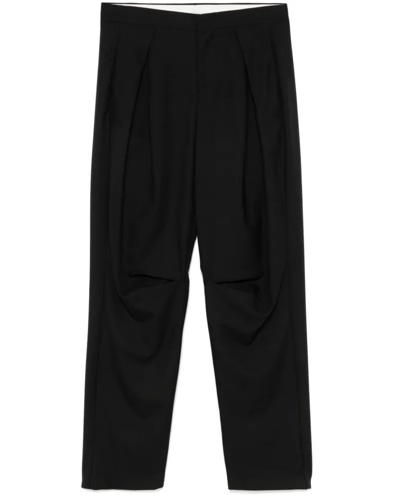 Laneus Wide-Leg-Hose mit Bundfalten - Schwarz Schwarz