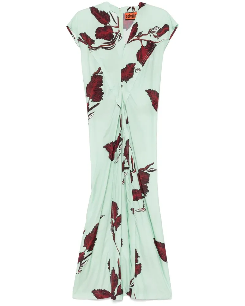 Colville Maggie Rizer Midikleid - Grün Grün