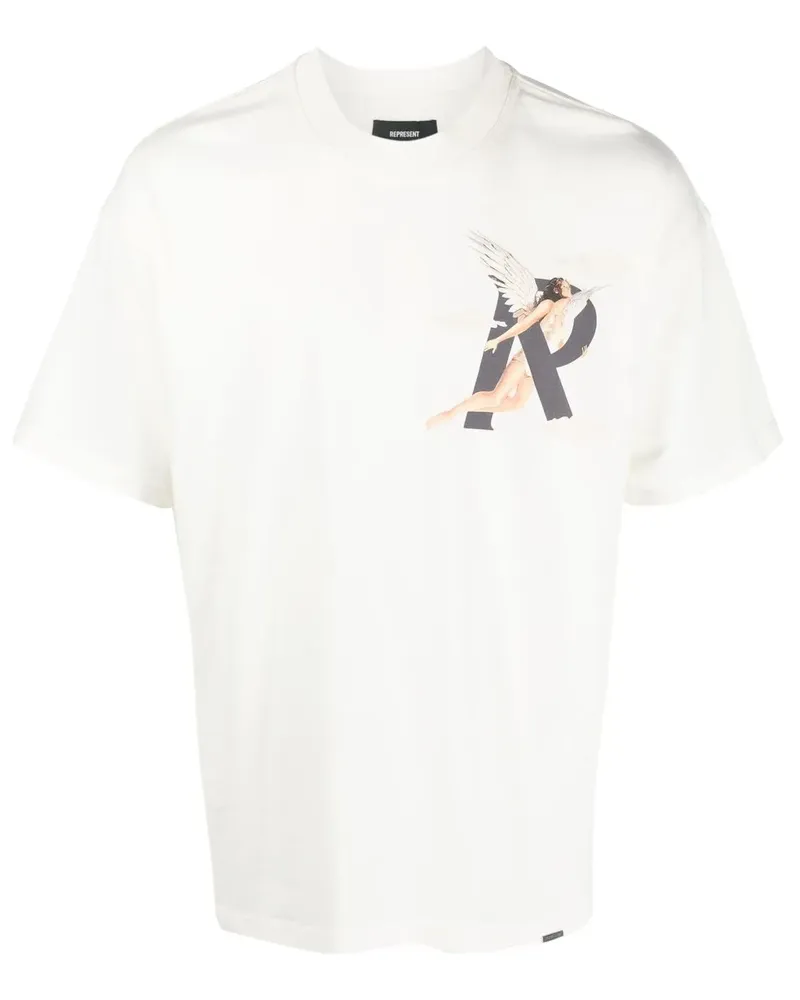 REPRESENT T-Shirt mit grafischem Print - Weiß Weiß
