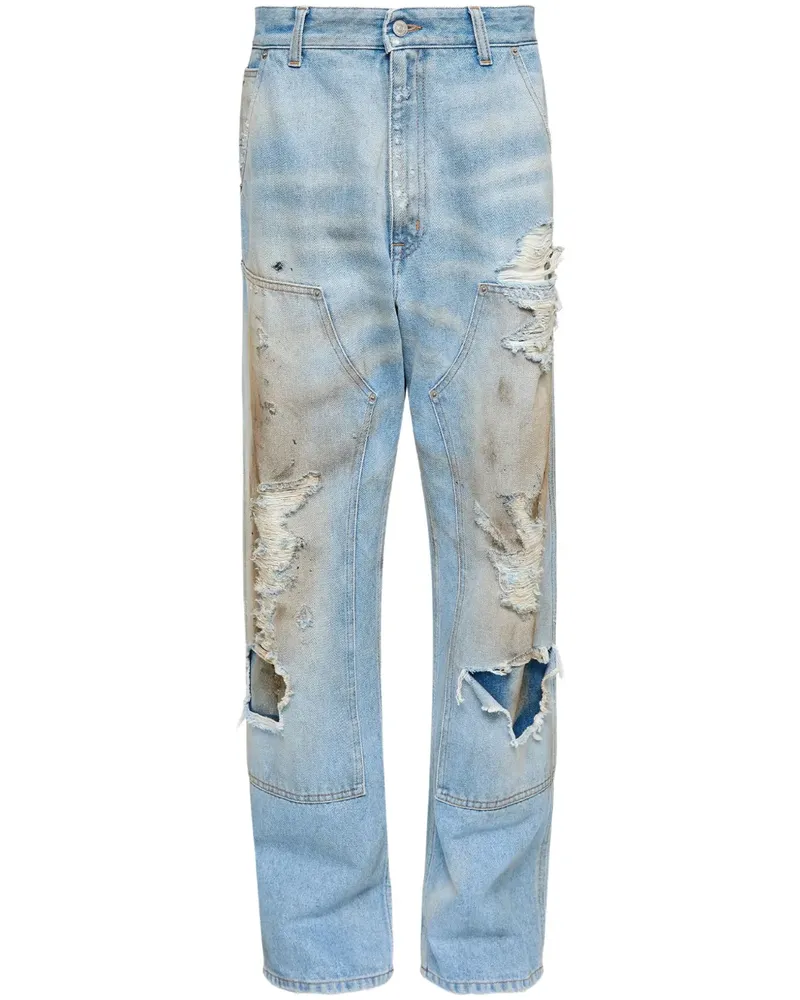 Maison Margiela Jeans im Distressed-Look - Blau Blau