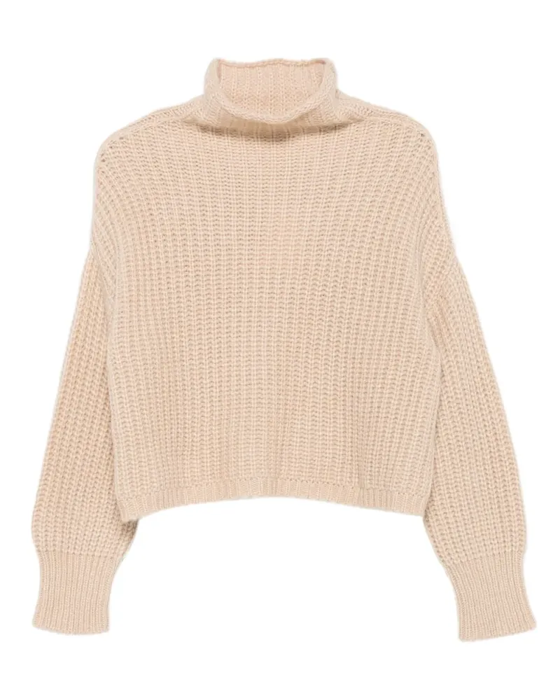 Ulla Johnson Gerippter Pullover mit Rollkragen - Nude Nude
