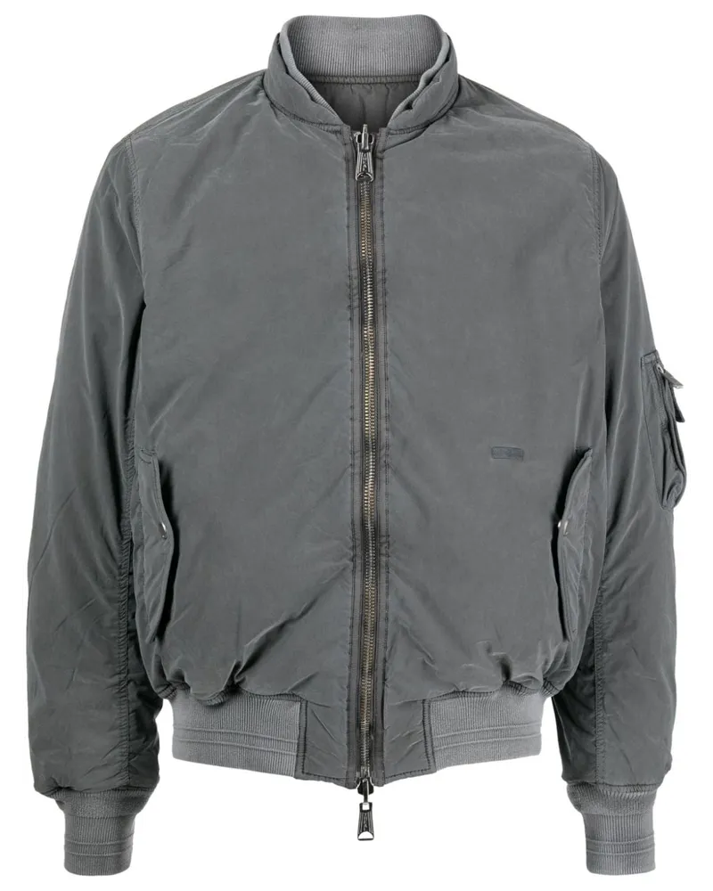 C2H4 Wendbare Bomberjacke Grau