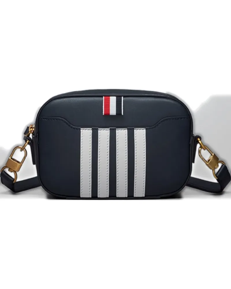Thom Browne Kleine 4-Bar Kameratasche - Blau Blau