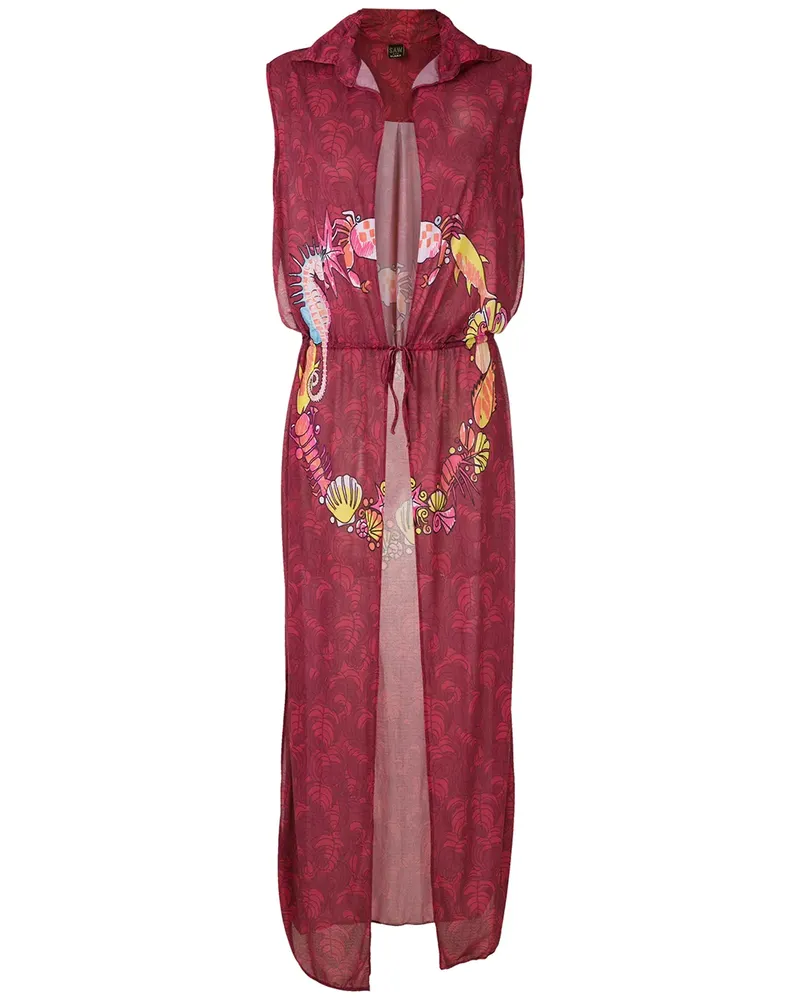 Amir Slama Strandkleid mit Print - Rot Rot
