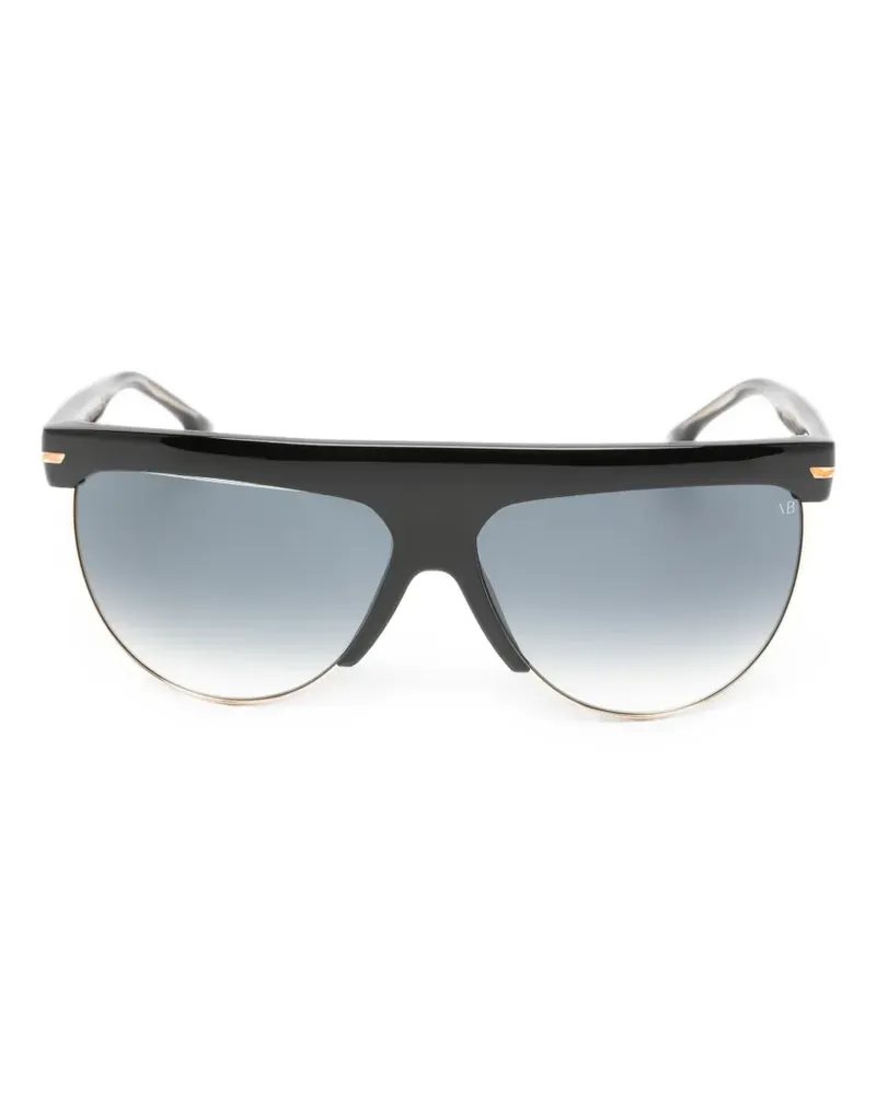 Victoria Beckham Sonnenbrille mit geometrischem Gestell - Schwarz Schwarz
