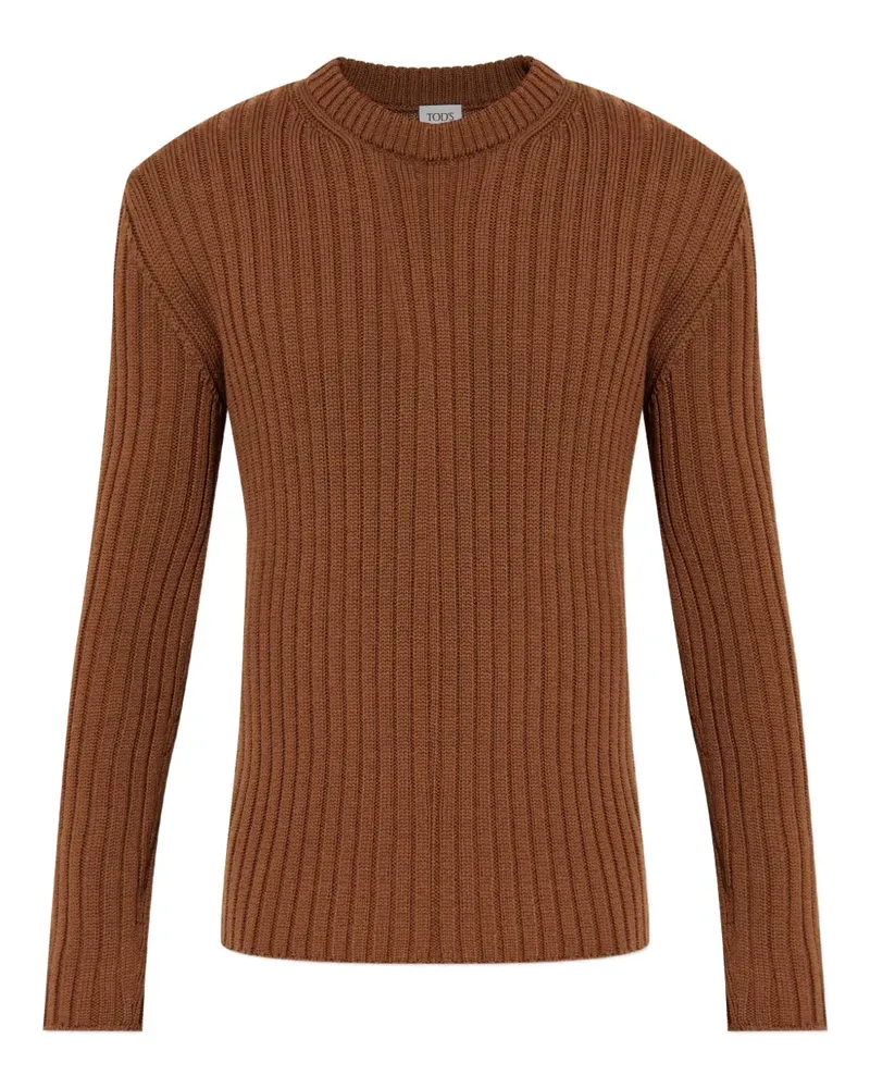 TOD'S Pullover aus gerippter Wolle - Braun Braun