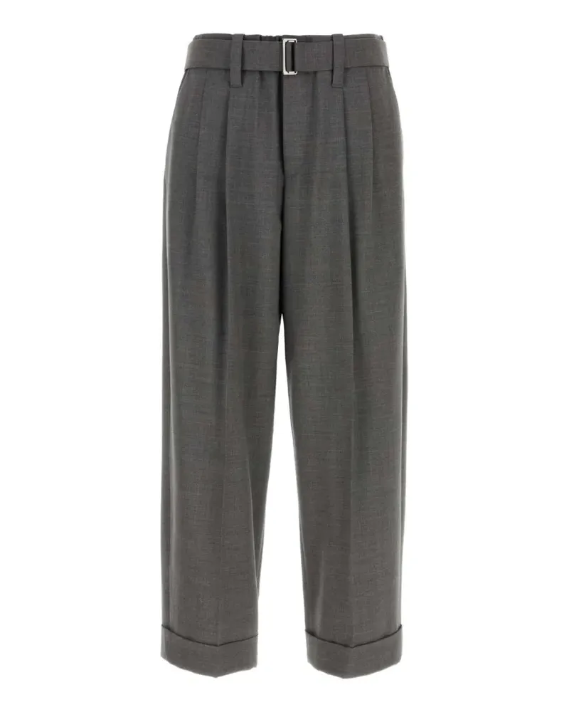 Brunello Cucinelli belted pleated trousers - Grau Grau