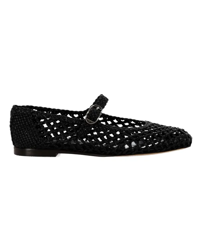 Le Monde Béryl braided buckle flat shoes - Schwarz Schwarz