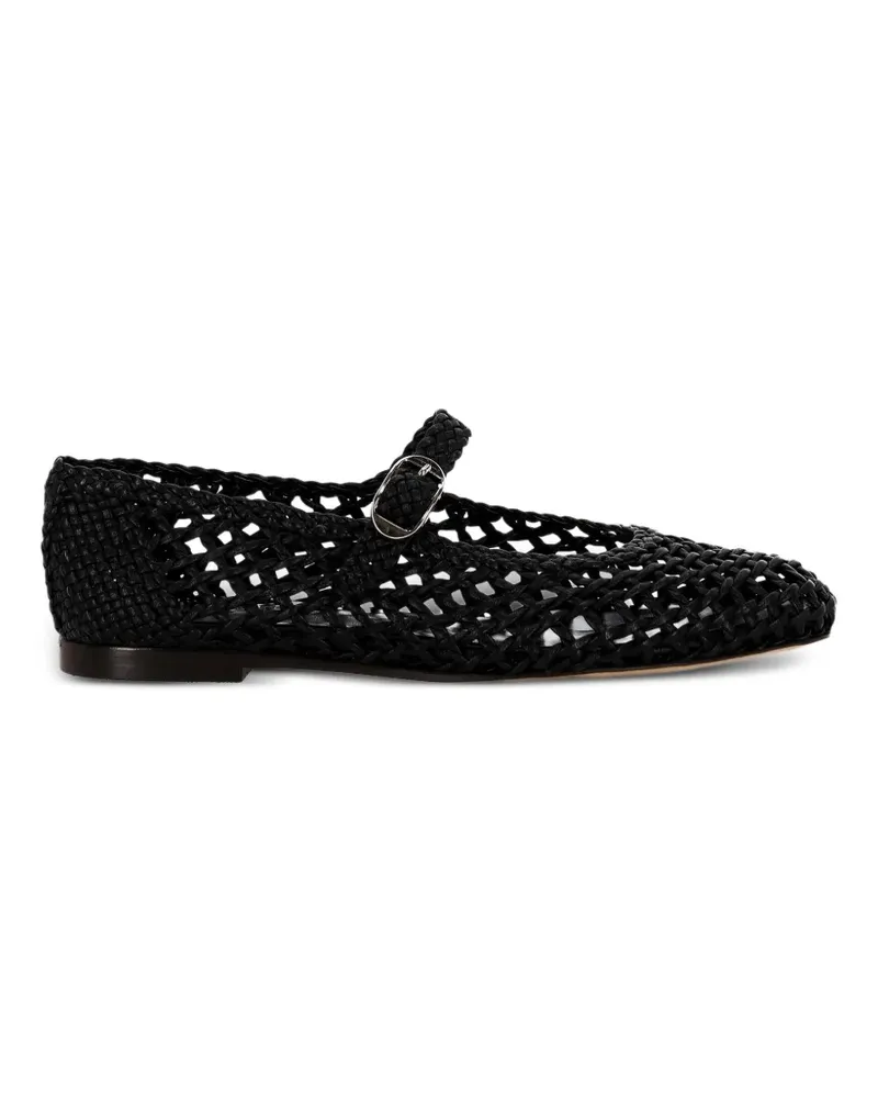 Le Monde Béryl braided buckle flat shoes - Schwarz Schwarz