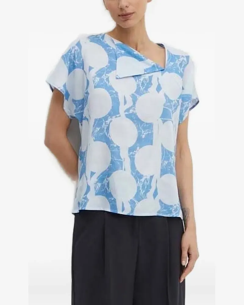Tiger of Sweden Bluse mit abstraktem Print - Blau Blau