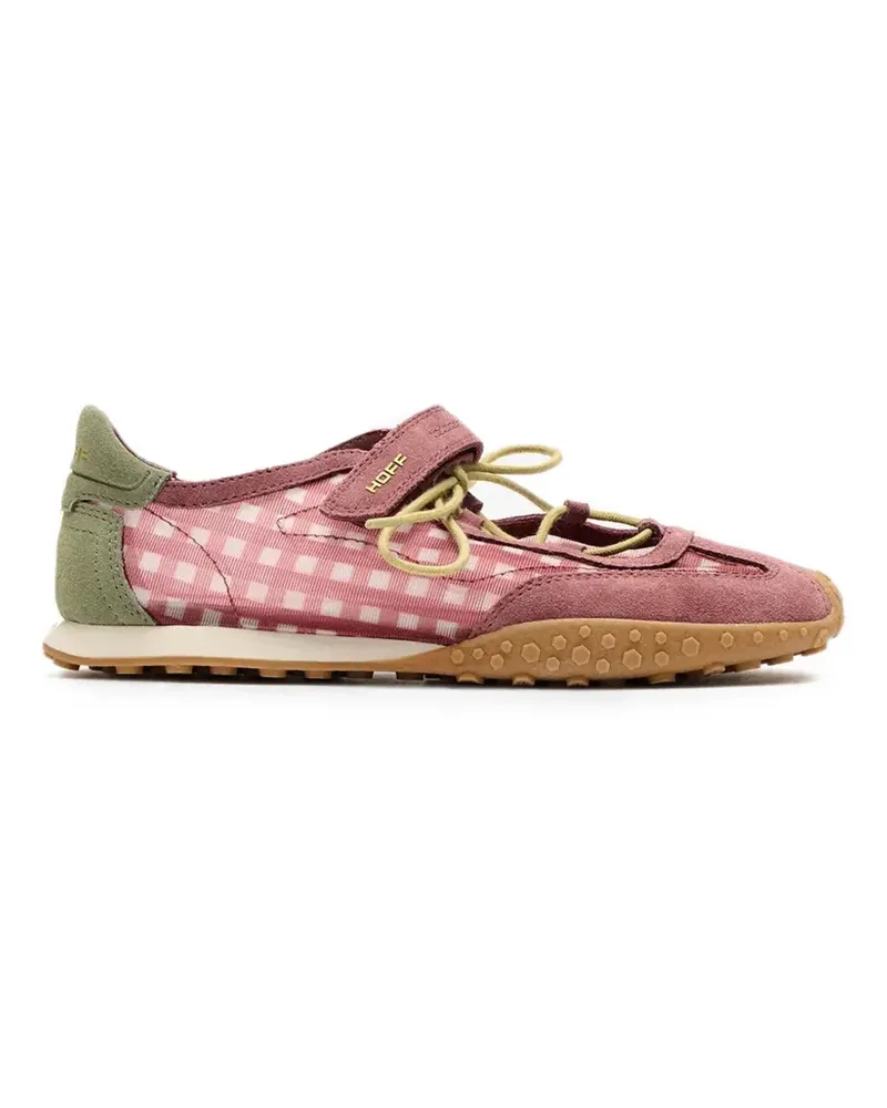 HOFF Bridge gingham-pattern touch-strap sneakerinas - Rosa Rosa