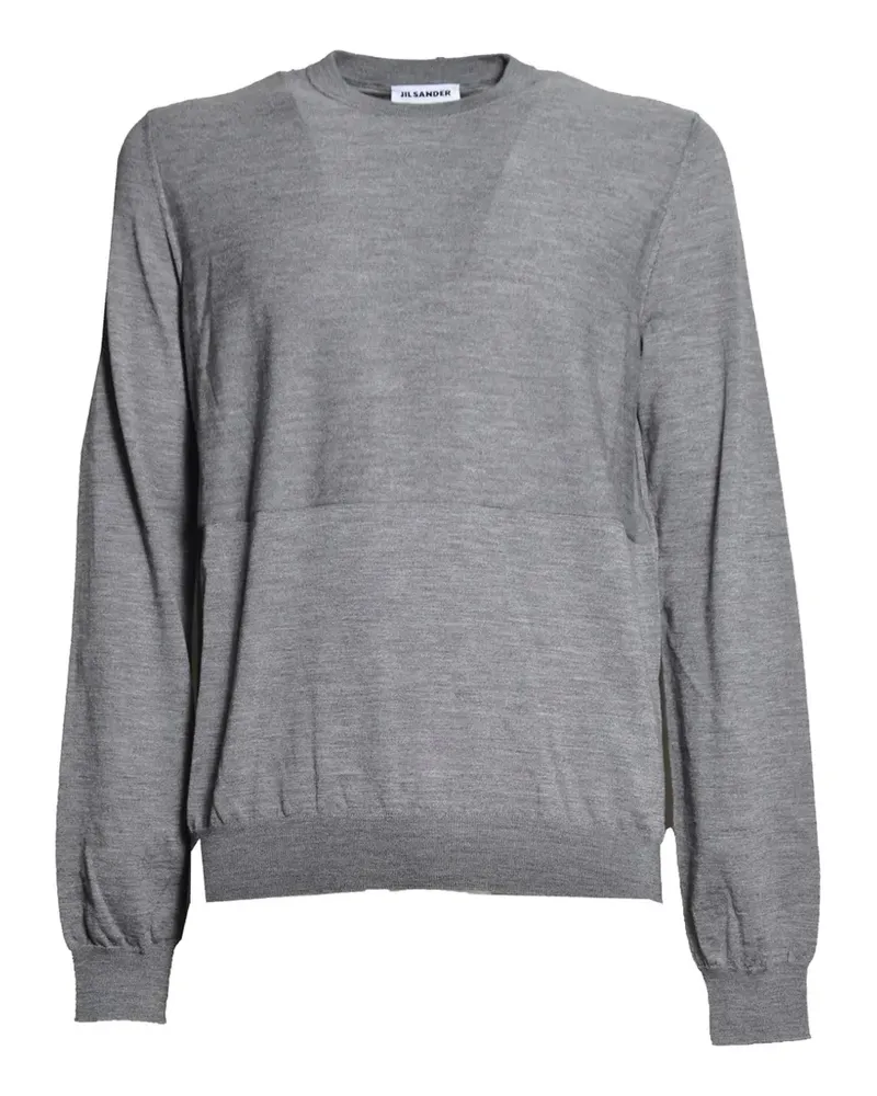Jil Sander crew-neck ribbed-trim sweater - Grau Grau