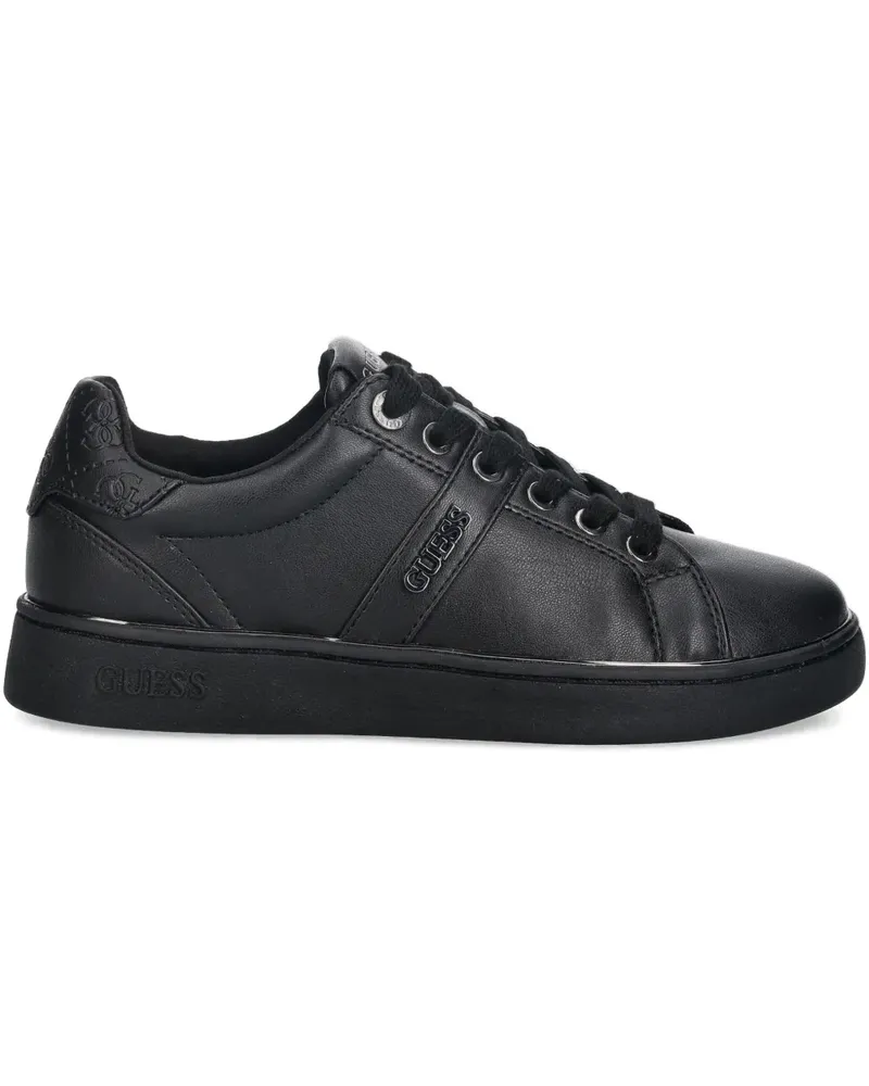 Guess Britz Sneakers mit Prägung - Schwarz Schwarz