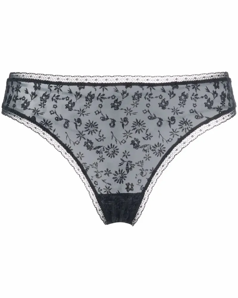 Eres String mit Blumenmuster - Blau Blau