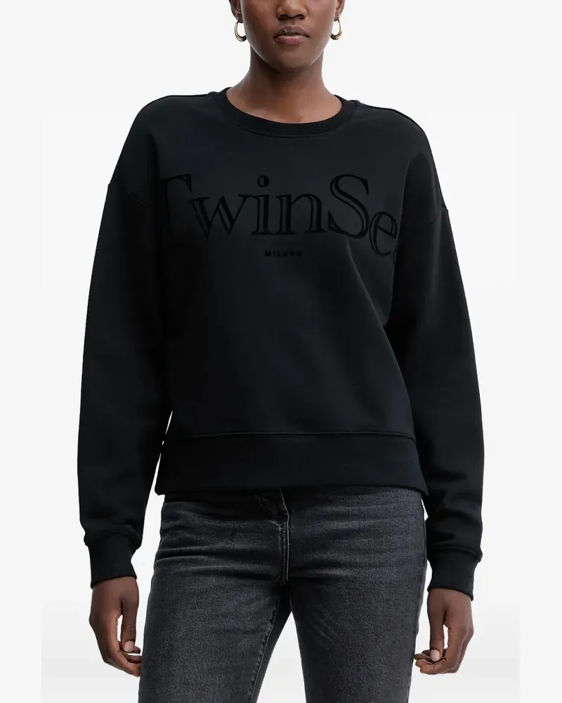 Twin-Set logo-print sweatshirt - Schwarz Schwarz