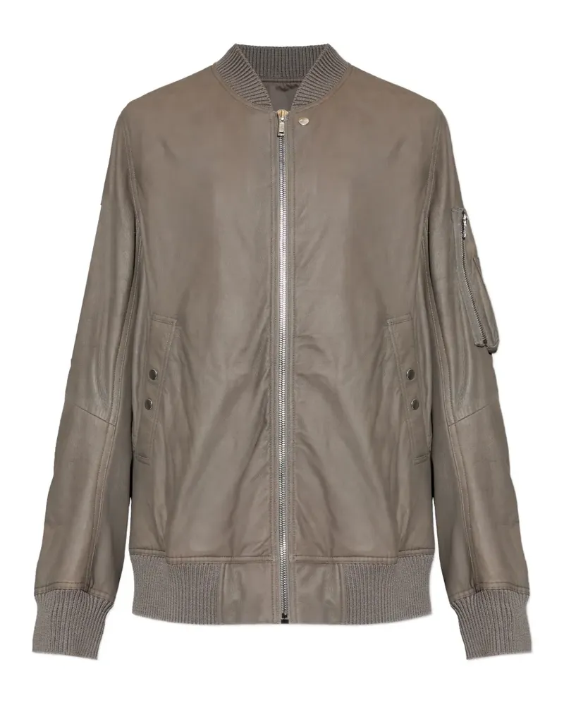 Rick Owens Classic Flight leather jacket - Grau Grau