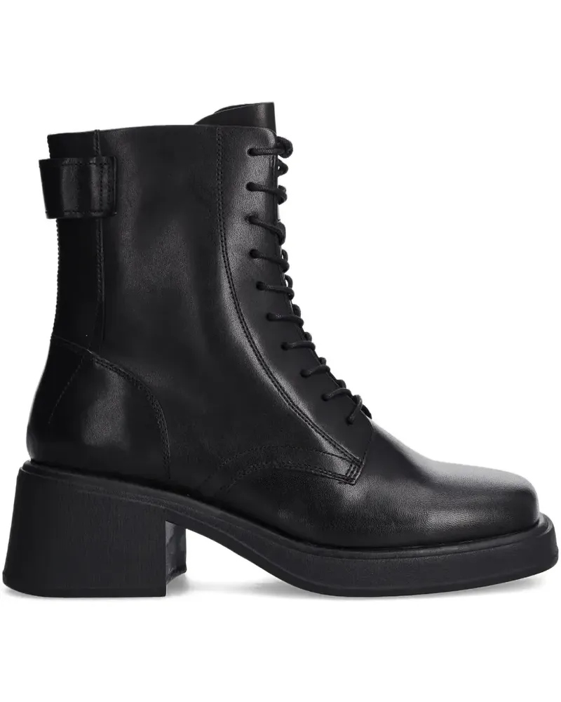 Vagabond Dorah Schnürstiefel mit Blockabsatz - Schwarz Schwarz