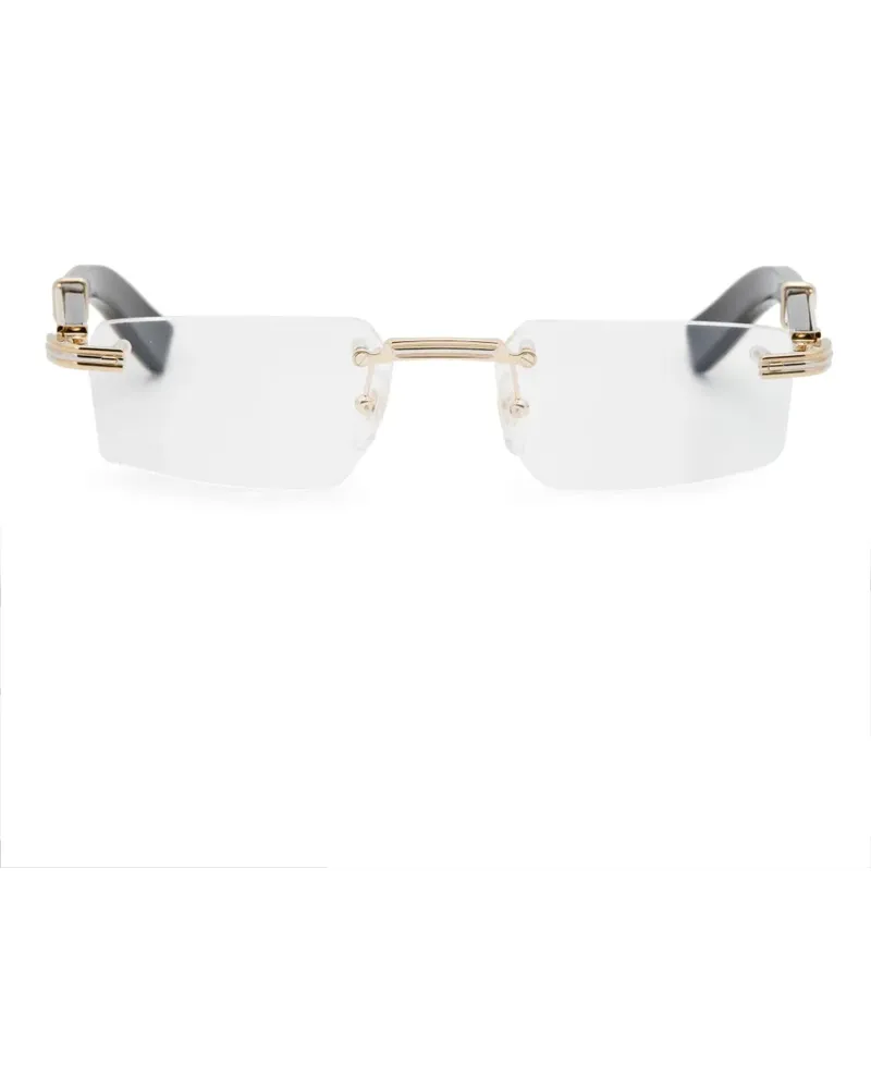 Cartier Rahmenlose Brille mit eckigen Gläsern - Grau Grau