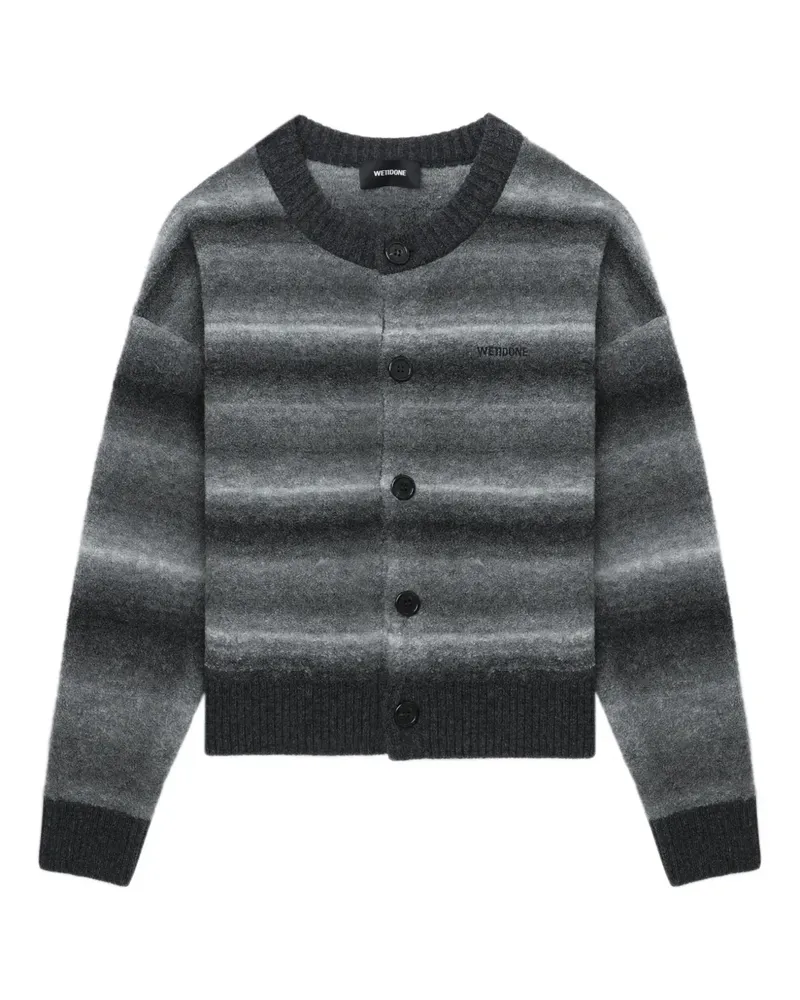 WE 11 DONE Cardigan mit Streifen - Schwarz Schwarz