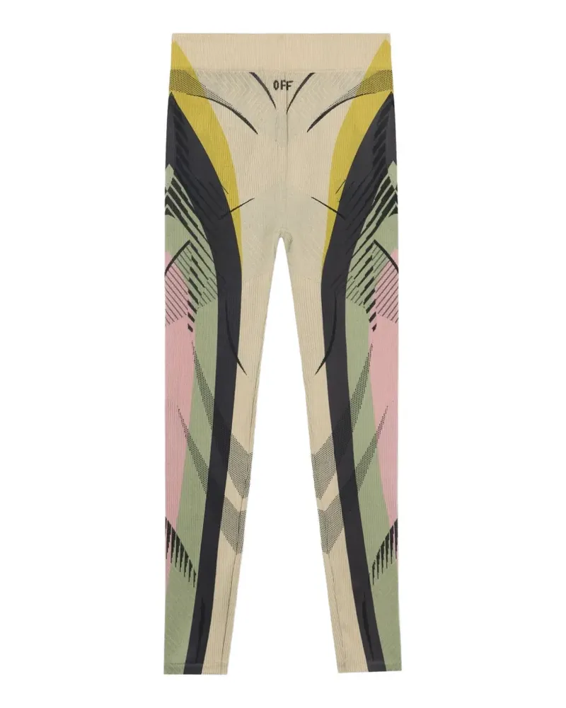 OFF-WHITE Leggings mit Print - Nude Nude