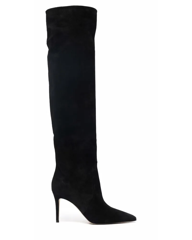 Scarosso Kniehohe Stiefel mit spitzer Kappe - Schwarz Schwarz