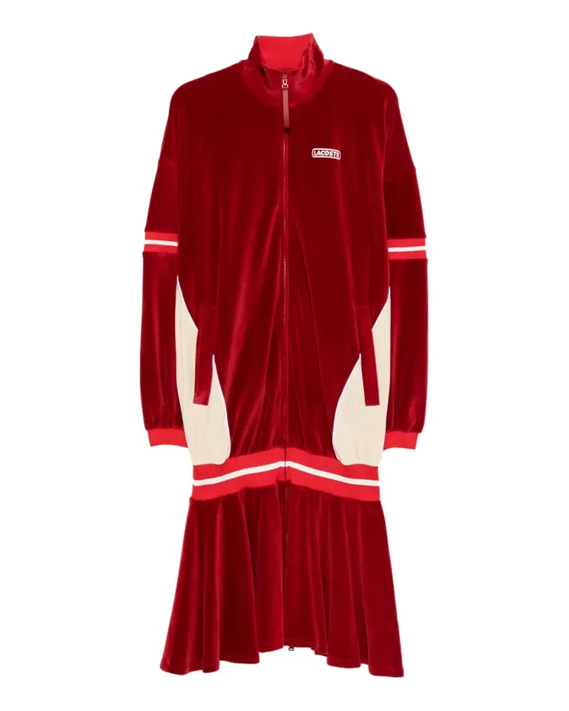 Lacoste zip-up velvet mini dress - Rot Rot