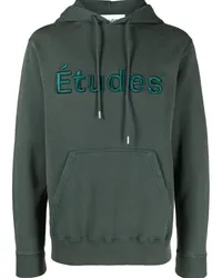 Études Studio Klein Hoodie mit Logo-Stickerei Grün