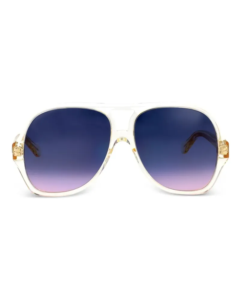 Chloé Sonnenbrille im Oversized-Look - Weiß Weiß
