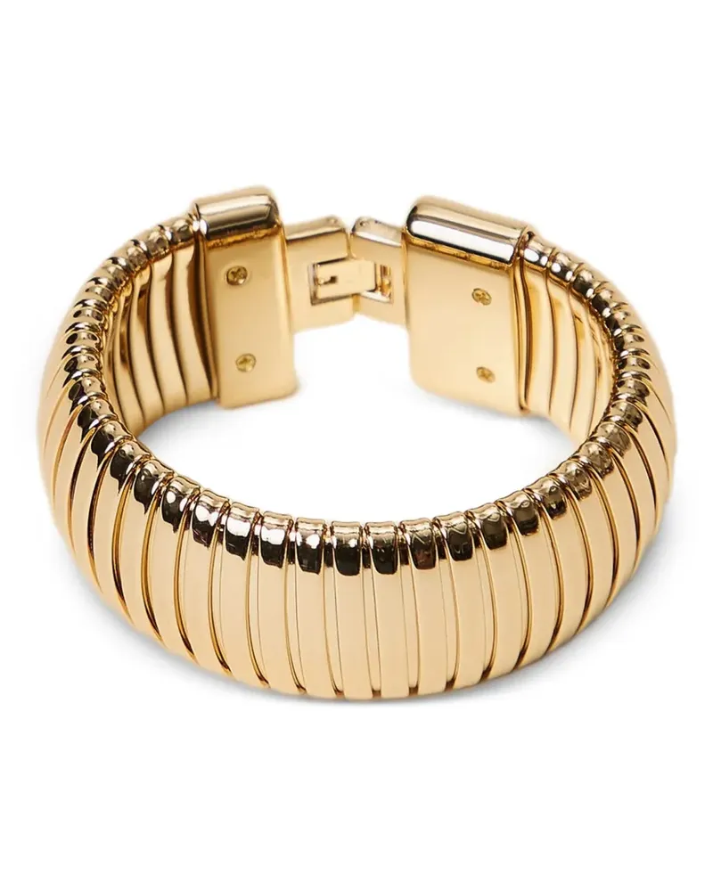 Twin-Set Geripptes Armband mit poliertem Finish - Gold Gold
