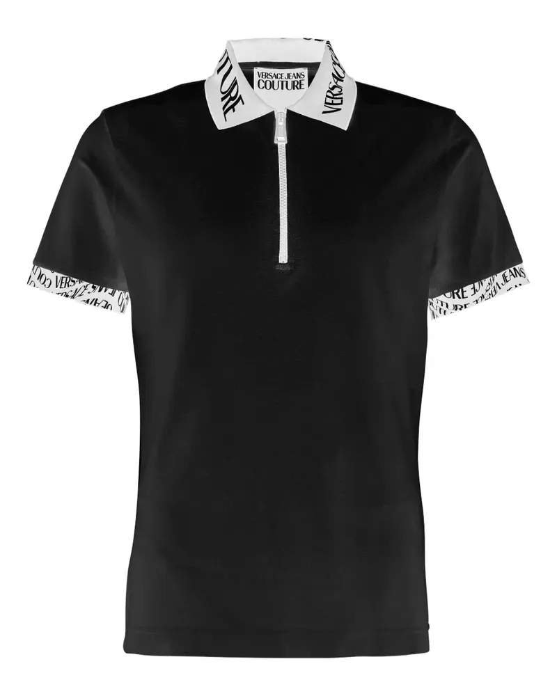 Versace Jeans Poloshirt mit Logo-Detail - Schwarz Schwarz