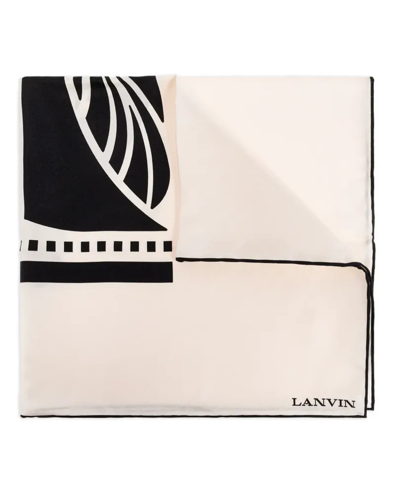 Lanvin Schal aus Seide mit grafischem Print - Nude Nude