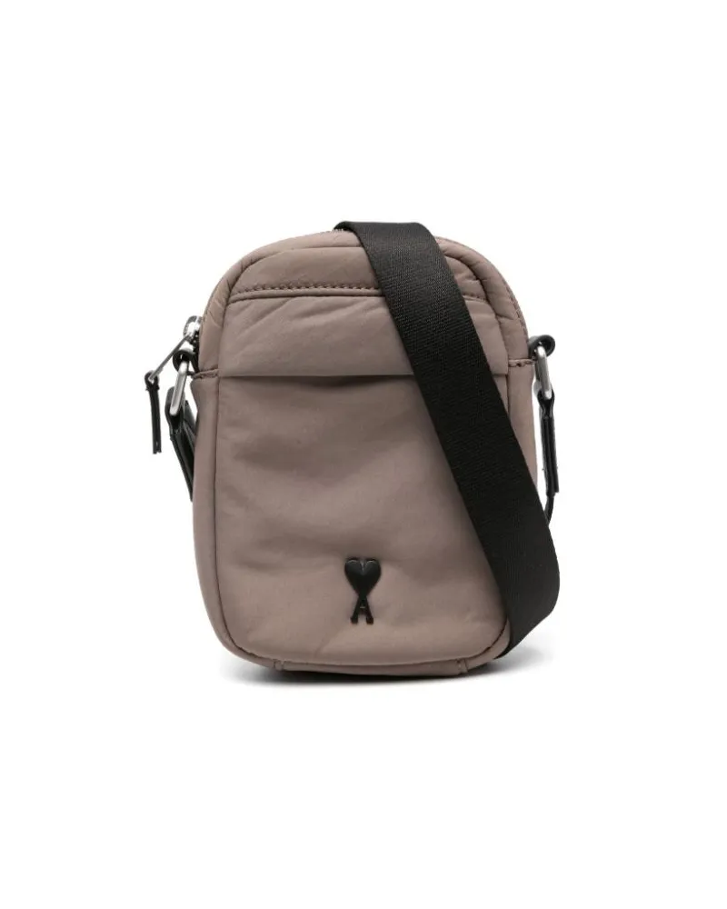 AMI Paris Kleine Ami de Coeur Kuriertasche - Braun Braun