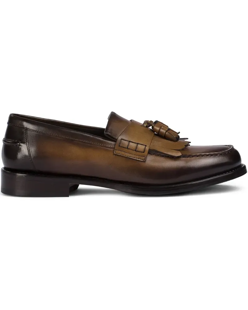 Doucal´s Fransen-Loafer mit Quasten - Braun Braun