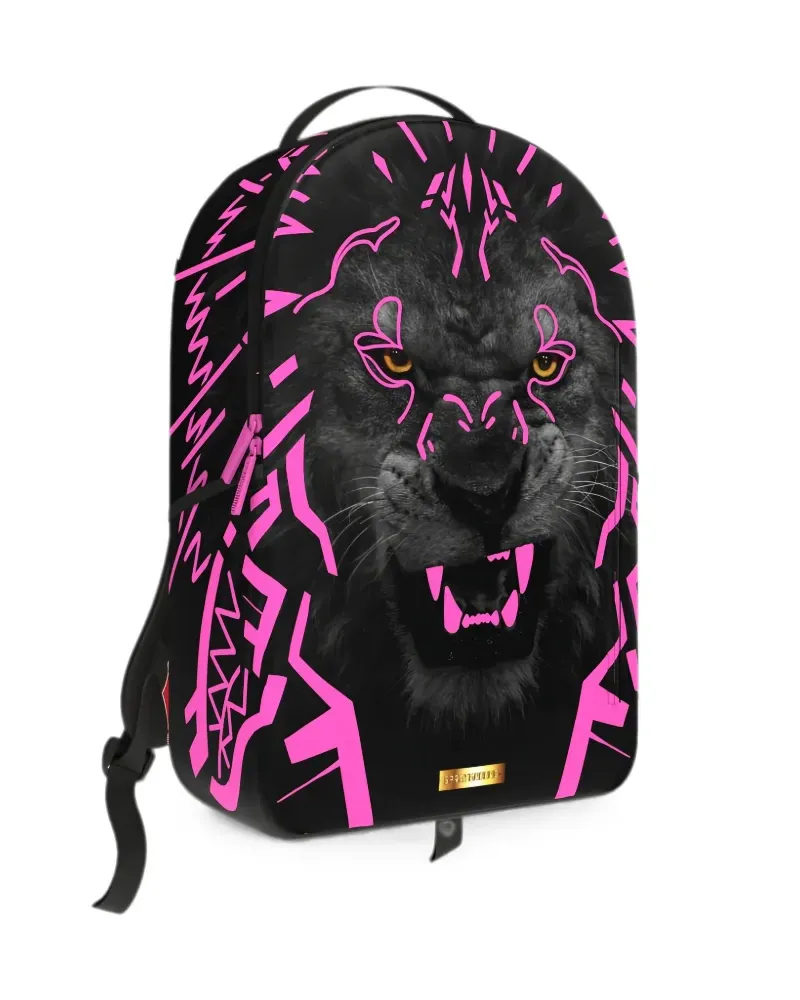 Sprayground Rucksack mit Löwen-Print - Schwarz Schwarz