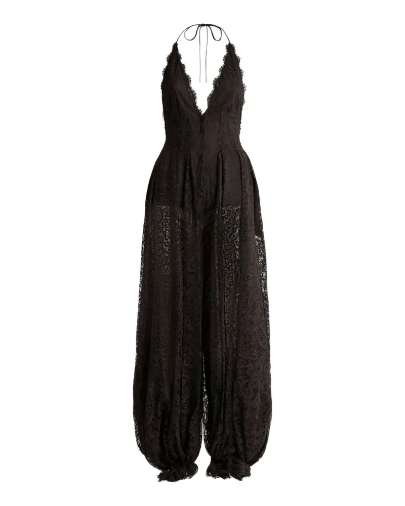 Etro paisley lace jumpsuit - Braun Braun