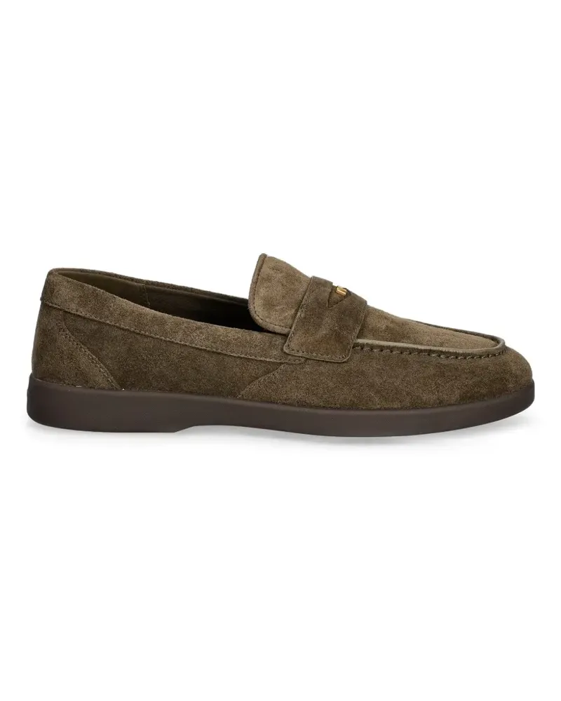 Michael Kors Loafer aus Wildleder mit Logo-Schild - Braun Braun