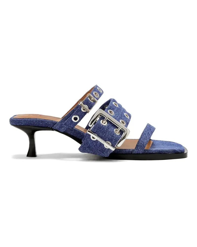 Ganni Sandalen mit Schnallenriemen - Blau Blau