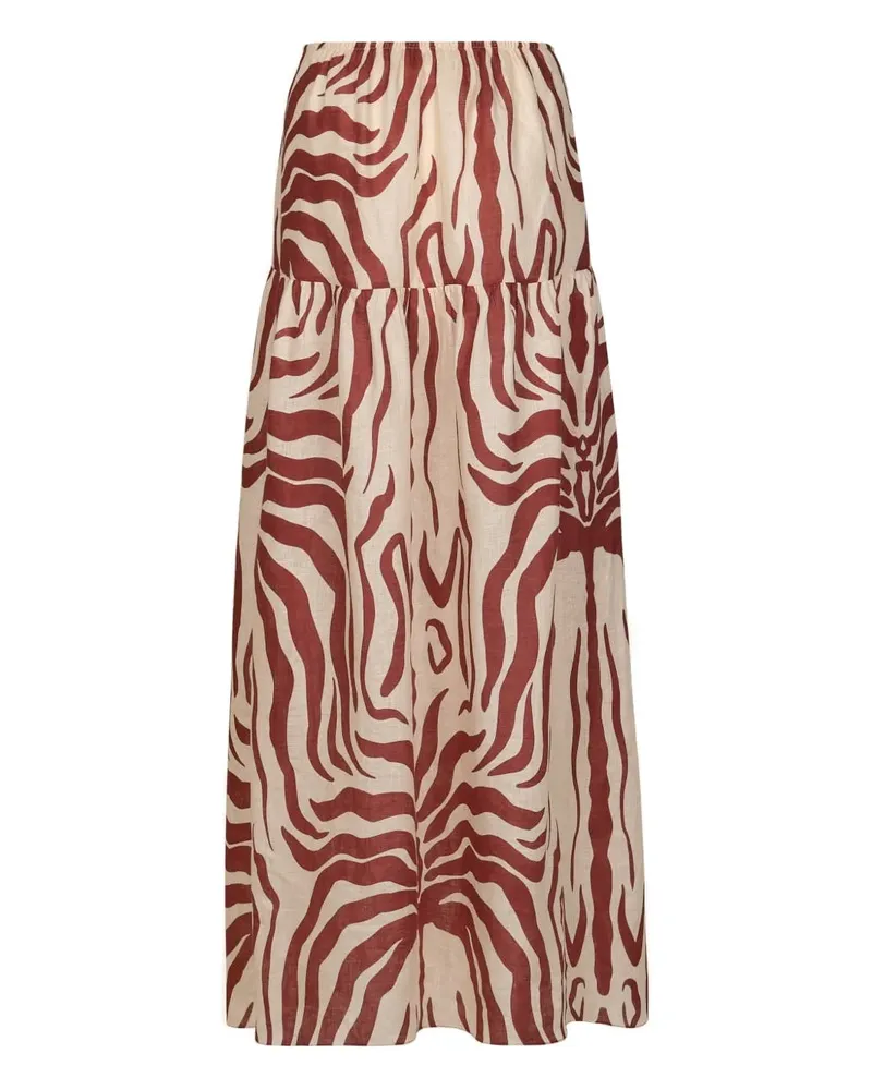 Johanna Ortiz Bohemia tiered skirt - Nude Nude