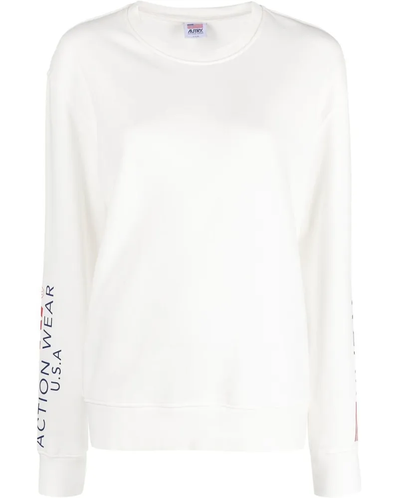 AUTRY Sweatshirt mit Logo-Print Weiß