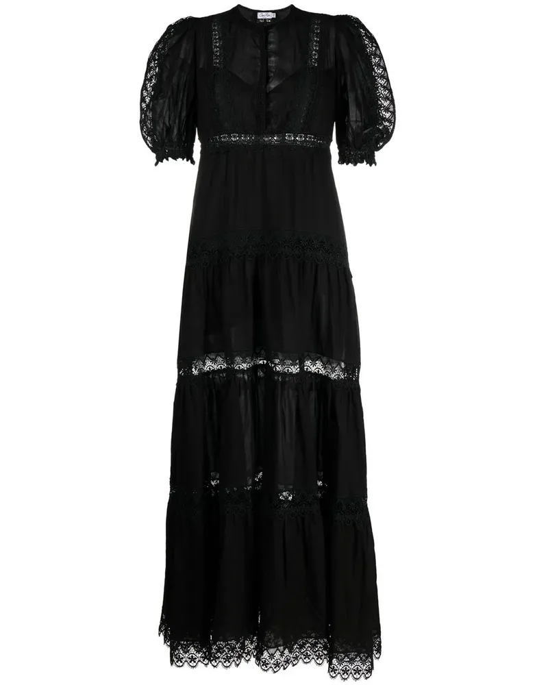 Charo Ruiz Nadine Maxikleid - Schwarz Schwarz