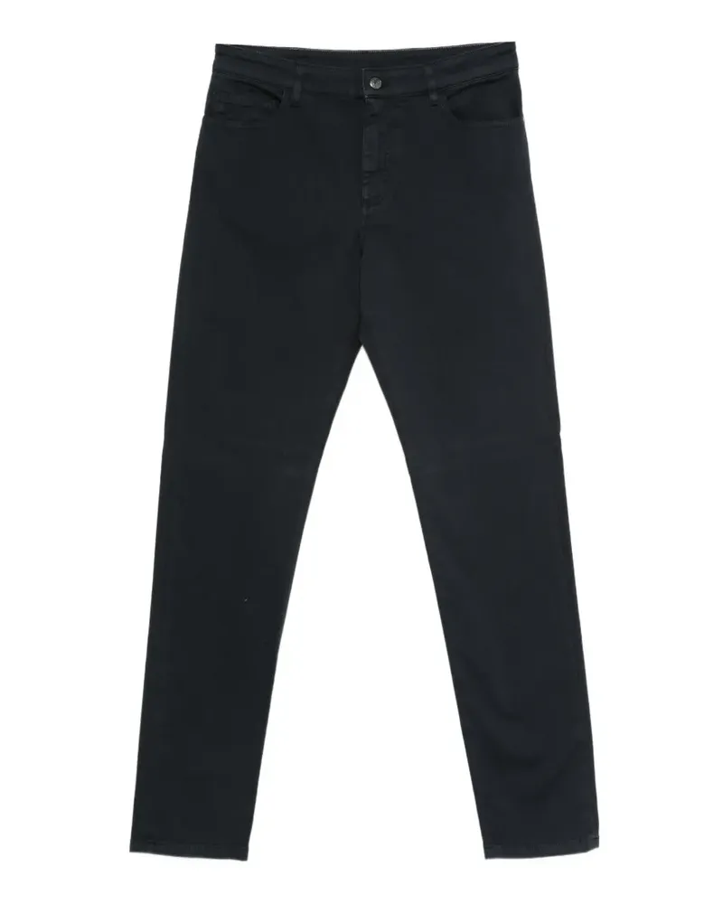 Canali logo-patch jeans - Blau Blau