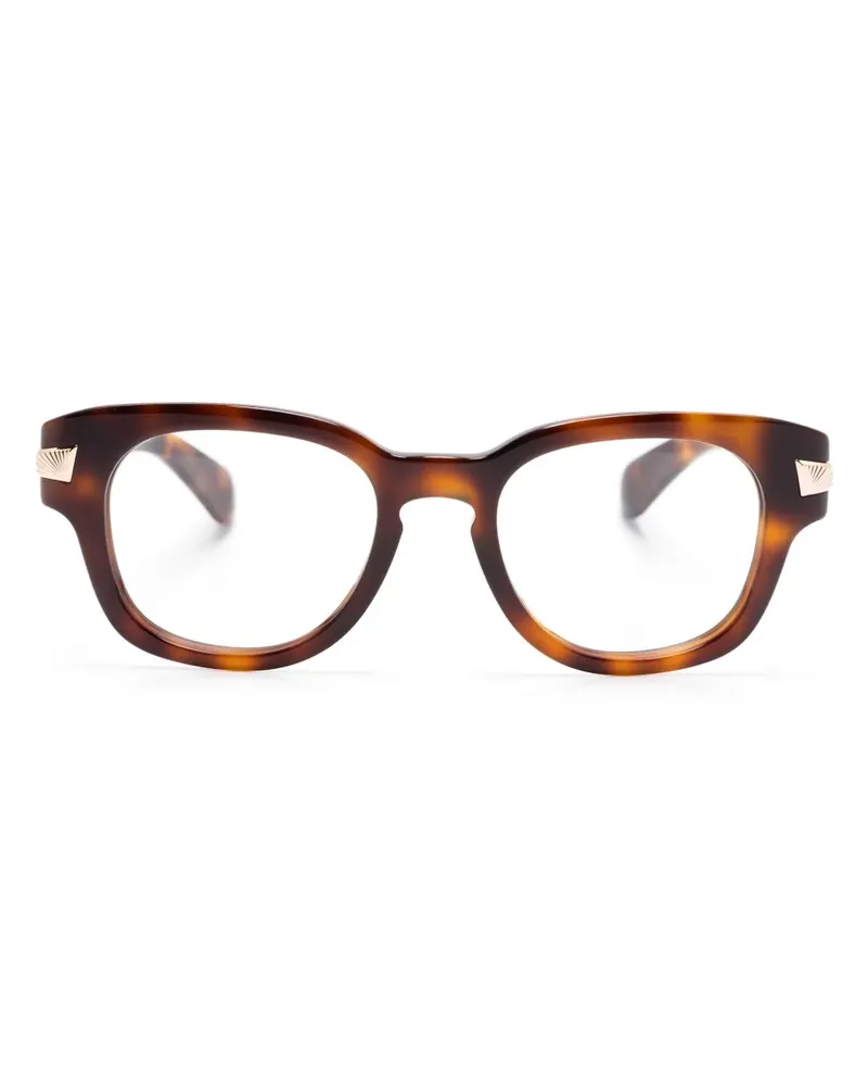 Gucci Eckige Brille in Schildpattoptik - Braun Braun