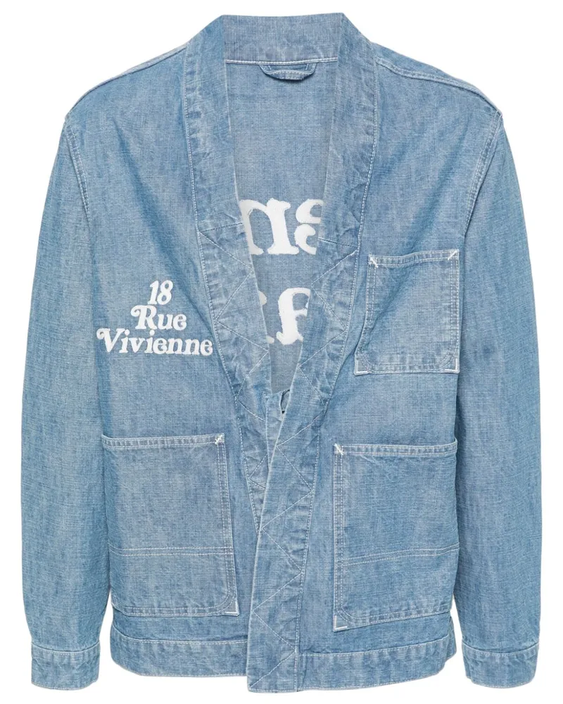 Kenzo x Verdy Poncho mit Logo-Stickerei - Blau Blau