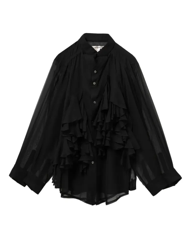 Comme des Garçons Hemd mit Rüschen - Schwarz Schwarz