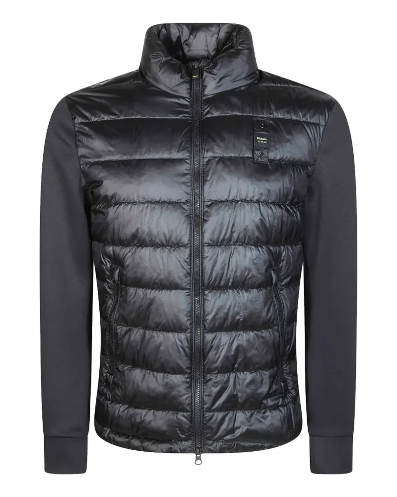 Blauer Gesteppte Jacke - Grau Grau